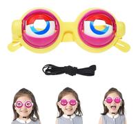 Genérico Winking Glasses for Shows Parties, Kinetic Crazy Eyes Glasses with Manual Blink Action, Funny Pull String Glass for Prank