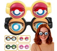Genérico Winking Glasses,Kinetic Crazy Eyes Blinking Glasses, Novelty Shaking Eye Toys With Strap for Kids & Adults,for Shows, Parties & Photos (2pcs-6)