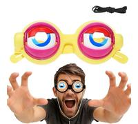 Genérico Winking Glasses,Kinetic Crazy Eyes Blinking Glasses, Novelty Shaking Eye Toys With Strap for Kids & Adults,for Shows, Parties & Photos (1pcs-2)