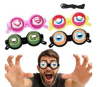 Genérico Winking Glasses,Kinetic Crazy Eyes Blinking Glasses, Novelty Shaking Eye Toys With Strap for Kids & Adults,for Shows, Parties & Photos (4pcs)
