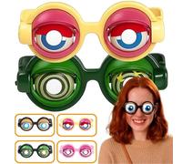Genérico Winking Glasses,Kinetic Crazy Eyes Blinking Glasses, Novelty Shaking Eye Toys With Strap for Kids & Adults,for Shows, Parties & Photos (2pcs-3)