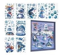 Genérico Winter Aufkleber - 12 Cartoon Rentier Abziehbilder | Weihnachts
