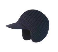 Genérico Winter Beanie with Visor & Earflaps - Warm Fleece Lined Knit Hat for Men Women, Outdoor Thick Elastic Winter Hat (Blue)