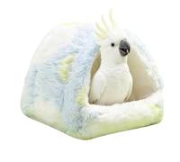 Genérico Winter Bird Nest - Plush Warm Bed for Cage Comfort | Soft Fabric with Interior Accent, Hummingbird Parrot Parakeet Cockatiel Conure Canary Caique Small Medium Breeds Indoor Resting Shelter