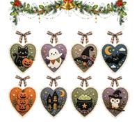 Genérico Winter Birds Pre-Cut Felt Heart Ornament Kit,Holiday Hearts Ornament Kit (#1)
