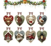 Genérico Winter Birds Pre-Cut Felt Heart Ornament Kit,Holiday Hearts Ornament Kit (#3)