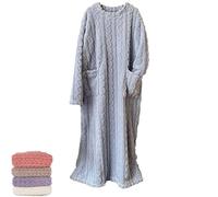 Genérico Winter Coral Velvet Nightgown Home Clothes, Women Coral Velvet Nightdress,Warm Plush Thicken Flannel Pajamas (D,L)