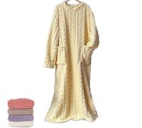 Genérico Winter Coral Velvet Nightgown Home Clothes, Women Coral Velvet Nightdress,Warm Plush Thicken Flannel Pajamas (H,S)