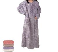 Genérico Winter Coral Velvet Nightgown Home Clothes, Women Coral Velvet Nightdress,Warm Plush Thicken Flannel Pajamas (F,L)