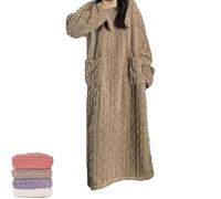 Genérico Winter Coral Velvet Nightgown Home Clothes, Women Coral Velvet Nightdress,Warm Plush Thicken Flannel Pajamas (C,L)
