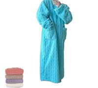 Genérico Winter Coral Velvet Nightgown Home Clothes, Women Coral Velvet Nightdress,Warm Plush Thicken Flannel Pajamas (B,M)