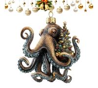 Genérico Winter Creature - Holiday Ornament, Acrylic Hand Painted Decorations with Festive Accents, Seasonal Sea Animal Decor for Kids Adults Family Friends Tree Car Thanksgiving Home Winter 3.15inch