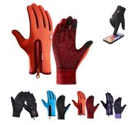 Genérico Winter Gloves Touch Screen for Men Women Cold Weather Thermal Windproof Running Cycling Hiking Typing Outdoor Sports Daily Work (Orange,Small)