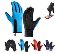 Genérico Winter Gloves Touch Screen for Men Women Cold Weather Thermal Windproof Running Cycling Hiking Typing Outdoor Sports Daily Work (Blue,Small)