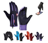 Genérico Winter Gloves Touch Screen for Men Women Cold Weather Thermal Windproof Running Cycling Hiking Typing Outdoor Sports Daily Work (Purple,Small)