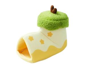 Genérico Winter Hamster Warm House - Boot Shape Bed | Small Pet Nest | Cotton Boot Shaped Tunnel, Two Interconnected Openings, Soft Velvet & Fleece Fabric, 4.72x8.27x7.48 Inch