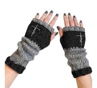 Genérico Winter Knit Gloves - Soft Embroidered Cute | Girls Winter Knit Half Finger Gloves, For Family Outings School Ladies Adults Students Commuting Travel Adventure