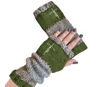 Genérico Winter Knit Gloves - Soft Embroidered Cute | Girls Winter Knit Half Finger Gloves, For Family Outings School Ladies Adults Students Commuting Travel Adventure