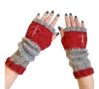 Genérico Winter Knit Gloves - Soft Embroidered Cute | Girls Winter Knit Half Finger Gloves, For Family Outings School Ladies Adults Students Commuting Travel Adventure