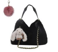 Genérico Winter Plush Purse Tote Bags for Women, Faux Fur Soft Cute Top Handle Handbags, Large Capacity Trendy Hobo Shoulder Bags