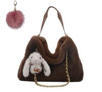 Genérico Winter Plush Purse Tote Bags for Women, Faux Fur Soft Cute Top Handle Handbags, Large Capacity Trendy Hobo Shoulder Bags