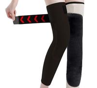 Genérico Winter Seamless Knee Warmers with Pockets, Adjustable Stretchy Non-slip Thick Plush Leg Knee Pads Sleeves (#D,M)