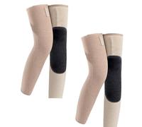 Genérico Winter Seamless Knee Warmers with Pockets,Thick Plush Thermal Leg Sleeves,Breathable,for people weighing 88-175lbs (Skin 2set,Size B 50cm)