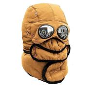 Genérico Winter Thermal Hat with Glasses, 4 In 1 Windproof Warm Hat Detachable Mask Neckband, Outdoor Sport Ski (Yellow)