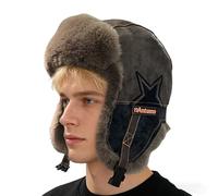 Genérico Winter Trapper Hat - Plush, 13.78x12.6x1.97in Thickened Waterproof Thermal | Windproof Ear Protection Ski Hat, Outdoor Winter Headwear For Men, Women, Skiing, Running, Work, Hiking, Hunting