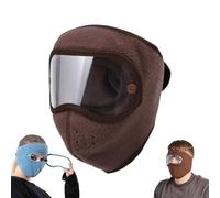 Genérico Winter Warm Fleece Windproof High-Definition Goggles, Fleece Thermal Mask With Removable Goggles, for Cycling Hiking Outdoor (Coffee)
