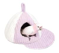 Genérico Winter Warm Hanging Bird Nest with Cushion,Easy Installation Soft Cozy Plush Parrot Cave,Washable Hanging Hammock Birds Bed for Budgerigar Finches Hamsters