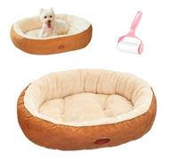 Genérico Winter Warm Plush Oval Pet Nest, All Season Universal Oval Cat Mat with Anti Slip Base, Thickened Cozy Luxurious Washable Dog Bed for Indoor Kitten Small Dogs Kennel