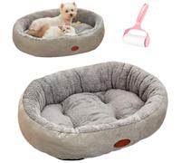 Genérico Winter Warm Plush Oval Pet Nest, All Season Universal Oval Cat Mat with Anti Slip Base, Thickened Cozy Luxurious Washable Dog Bed for Indoor Kitten Small Dogs Kennel