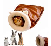 Genérico Winter Warming Cat Sleeping Bag, Pet Mat Self Warming Pad Sack, to Clean with Fun Ear Design for Cats and Small Dog (23.62x19.69in)