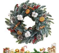 Genérico Winter Wreaths Entryway Door, Seasonal Decorative Foliage Hanging Decor, Holiday Door Ring Ornament for Balcony Gate Indoor Hallway Window Wall Apartment Garden Fireplace 17.72 Inches