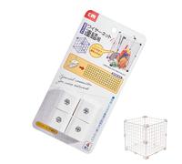 Genérico Wire Cube Connectors - Precision Tight-Fit Assembly Joints for Secure Modular Storage, Stable Panel Connection with Multi-Slot Function, Grid Organizer Connectors for Home, Dorm, Apartment