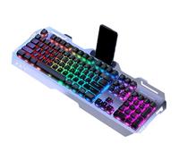 Genérico Wired Game Keyboard, 104 Keys Backlit Design, Quick Response Game,19.29x7.09x1.77Inches Portable Compact Layout, High Sensitivity, Ideal for Laptops, Typists and Gamers
