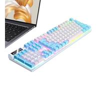 Genérico Wired Game Keyboard, 104 Keys Mechanical Keyboard, 17.13x5.12in Luminous RGB Design, Desktop Computer Keyboards, Durable Key Switches, Ideal for PC Gamers