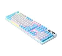 Genérico Wired Game Keyboard, Mechanical Keyboards, Adorable 104 Keys Mechanicals Computers, Portable Compact Luminous RGB Desktop, Computer Keyboard for PC Plaything Setup