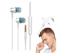 Genérico Wired In-Ear Headphones - Diaphragm Drivers For Rich Bass & Clear Sound, Noise Isolating with Skin-Friendly Silicone Earbuds | Glow In The Dark Cable For Night Sports, PC, Phone, 3.5mm Jack