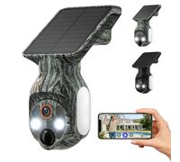 Genérico Wireless 355° Solar Camera, Solar Powered WiFi Security Camera with 355° Pan Tilt, Night Vision for 24/7 Monitoring of Yard, Farm, Shop & Warehouse (Multicolor)