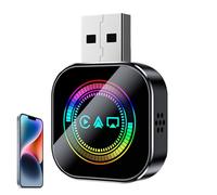 Genérico Wireless Car Adapter - Plug Play Converter | Wireless Mirror Phone To Car Screen | for Daily Commuting Long Distance Travel City Driving Highway Navigation Music Streaming Calling