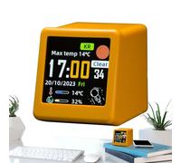 Genérico Wireless Climate Monitor - High Definition Electronic Desktop Display, Timekeeper Accessory, Aesthetic Meteorology Gear | Durable Precise Sensor Tool, Great For Ambient Environment Tracking
