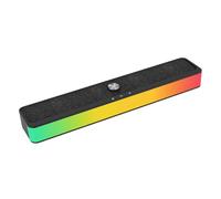 Genérico Wireless Computer Speakers, 40x7.7cm RGB Soundbar with 2400mAh Battery, 15W Power, 7H Playtime, Portable Speaker for PC, TV, Room, Party, Patio, Car, Music, Studio