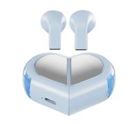 Genérico Wireless Earbuds - Heart Shape Stylish Earphones | Sweatproof Mini Earbuds with Charging Case | Compact Audio Earphones For, Calls, Running, Cycling, Gym & Travel Use