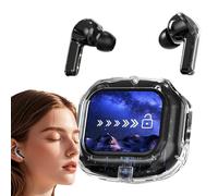 Genérico Wireless Earbuds, Portable Touchscreen Earphones, Noise Cancelling Headset, LED Display Case, Multifunctional Control Pad, Perfect for Daily Commute, Workout Training