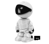 Genérico Wireless Indoor Motion Detection Robot Camera, Robot Camera, 2k 5g/2.4ghz WiFi Indoor Cameras, Wireless with Phone App, WiFi Camera 1080p Infrared Night Vision (White)