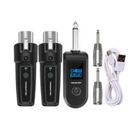 Genérico Wireless Microphone Transmitter Receiver, Channel Rechargeable Adapter, Microphone Extender Ideal for Audio Mixer, Electric Guitar, Bass, Live Performance, and Studio Recording