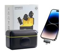 Genérico Wireless Microphones | Mini Clip-On & Lapel Phone | Microphone Intelligent Noise Cancelling for Live Streaming Interviews Presentations Conferences