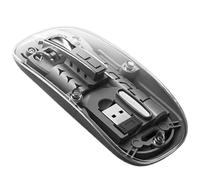 Genérico Wireless Mouse Clear Laptop Accessories Cordless Rechargeable Mouse for Home Office Apartment School Dormitory Programmers Designers Gamers Students Travelers